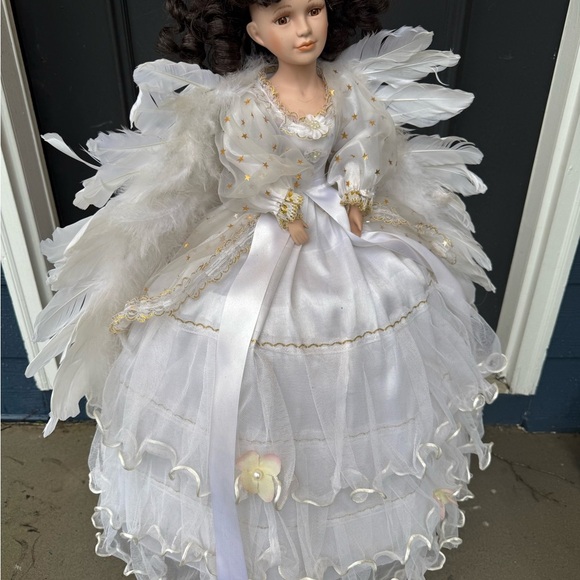 Hand Crafted White Angel Doll with Wings - Picture 3 of 7